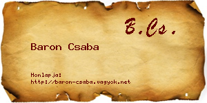 Baron Csaba névjegykártya